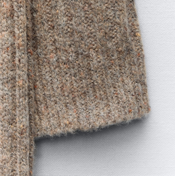 Zara * Long Cable knit coat cardigan - Picture 5 of 16